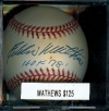 Autographed Baseball Eddie Mathews-HOF 78-GAI (Milwaukee Braves)