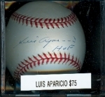 Autographed Baseball Luis Aparicio-HOF-GAI (Chicago White Sox)