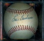 Autographed Baseball Lou Boudreau