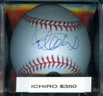 Autographed Baseball Ichiro Suzuki Mill Creek COA (Seattle Mariners)