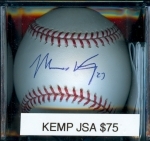 Autographed Baseball Matt Kemp JSA (Los Angeles Dodgers)