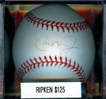 Autographed Baseball Cal Ripken Jr. GAI (Baltimore Orioles)
