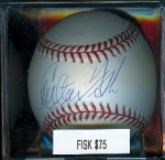 Autographed Baseball Carlton Fisk (Boston Red Sox)