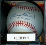 Autographed Baseball Harmon Killebrew-573 HR (Minnesota Twins)
