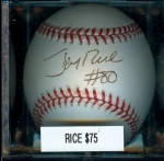 Autographed Baseball Jerry Rice GAI (San Francisco 49's)