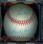Autographed Baseball Sandy Koufax / Nolan Ryan PSA/DNA (Los Angeles Dodgers / Houston Astros)
