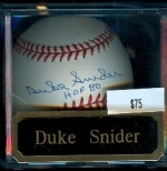 Autographed Baseball Duke Snider-HOF 80 (Brooklyn Dodgers)