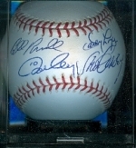 Autographed Baseball Dodgers Infield -GAI (Los Angeles Dodgers)