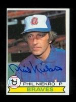 Phil Niekro Autographed Card (Atlanta Braves)