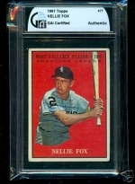 Nellie Fox Autographed Card (Chicago White Sox)