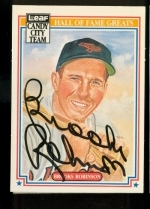 Brooks Robinson Autographed Card (Baltimore Orioles)
