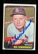 Red Schoendienst Autographed Card (St. Louis Cardinals)