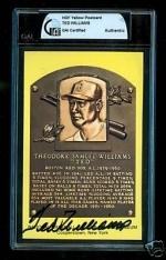 Ted Williams HOF Auto Postcard (Boston Red Sox)