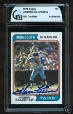 Harmon Killebrew Autographed Card (Minnesota Twins)