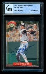 Jim Palmer Autographed Card (Baltimore Orioles)