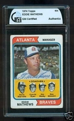 Eddie Mathews Autographed Card (Atlanta Braves)