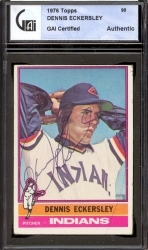 Dennis Eckersley Autogrpahed Card (Cleveland Indians)