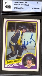 Bernie Nicholls Autographed Card (Los Angeles Kings)