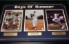 Preacher Roe / Duke Snider / Don Newcombe / Johnny Podres- Four Autographed-Framed (Los Angeles Dodgers)