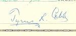 Ty Cobb Signed Check (Detroit Tigers)