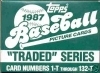 1987 Topps Traded Set