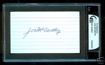 Joe McCarthy 3 x 5 Autograph (New York Giants)