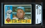 Jim Gilliam Autographed Card (Los Angeles Dodgers)