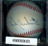 Autographed Baseball Rickey Henderson GAI (Oakland A's)