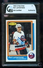 Pat LaFontaine Autographed Card (New York Islanders)