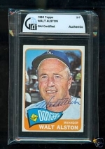 Walt Alston Autographed Card (Los Angeles Dodgers)