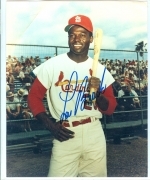 Lou Brock Autographed 8 x 10  (St Louis Cardinals)