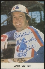 Gary Carter - Autographed Postcard (Montreal Expos)