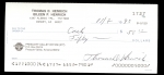 Thomas Henrich Signed Check (New York Yankees)