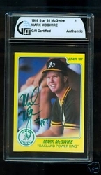 Mark McGwire Autographed Card (Oakland Athletics)