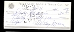 Wiley Moore Signed Check (New York Yankees)